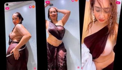 pornhub Aditi Mistry Nude Red Saree in Shower Full Live Premium XXX Video
